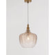 Loni Glas-Pendellampe Verlaufend Farbig in goldmetallener und champagnerfarbener Ausführung, stilvolles Design.