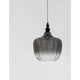 Loni Glas-Pendellampe Verlaufend Farbig in eleganter Form mit goldfarbenem Metall und Glasglocke