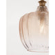 Loni Glas-Pendellampe Verlaufend Farbig mit goldenen Details und champagnerfarbener Glasglocke.