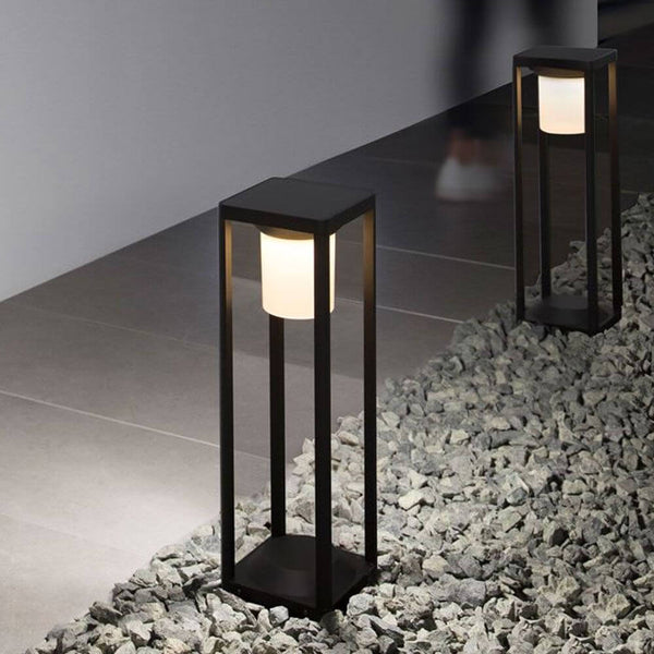 Loveto Poller Solarleuchte mit Bewegungsmelder für Garten und Terrasse, moderne anthrazitfarbene LED-Wegeleuchte