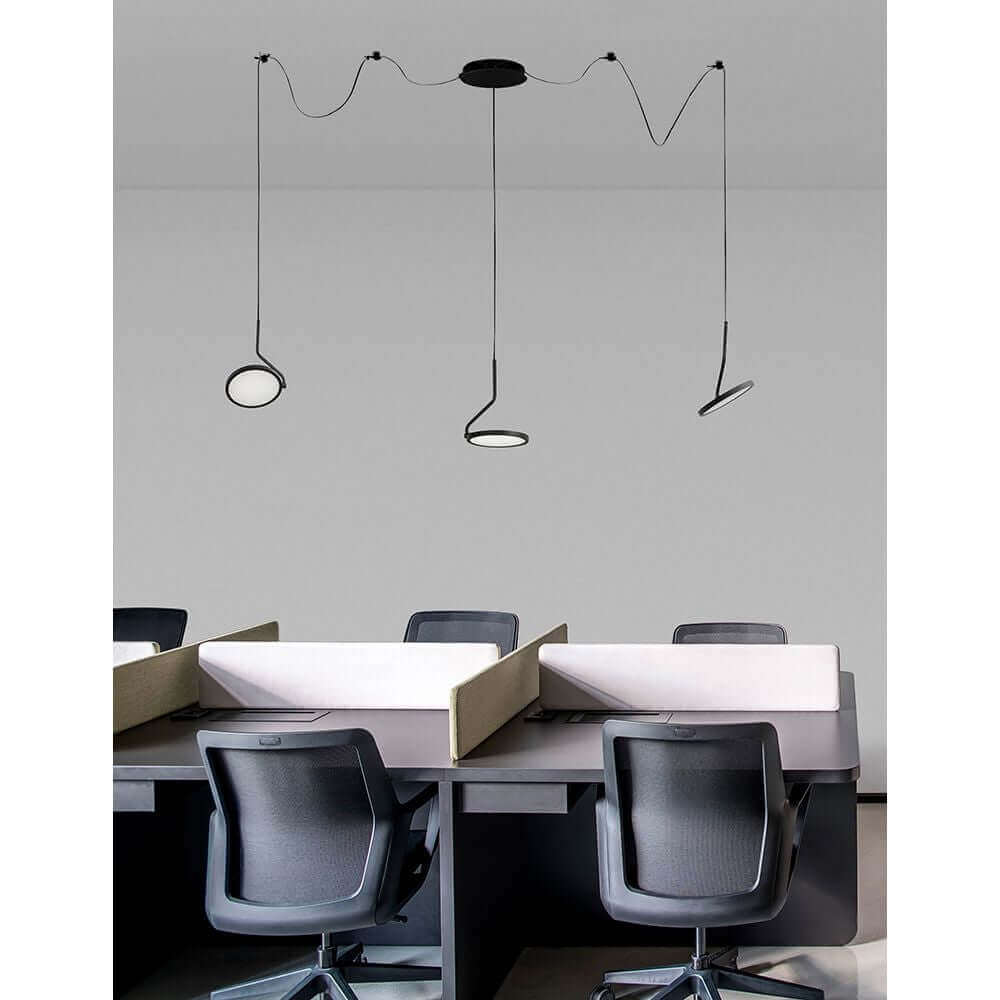 Luccelo LED -seinä ja roikkuu lamppu musta