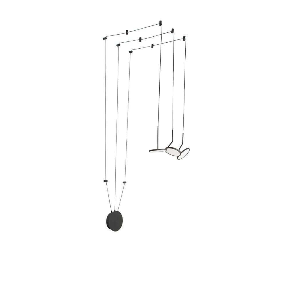 Luccelo LED -seinä ja roikkuu lamppu musta