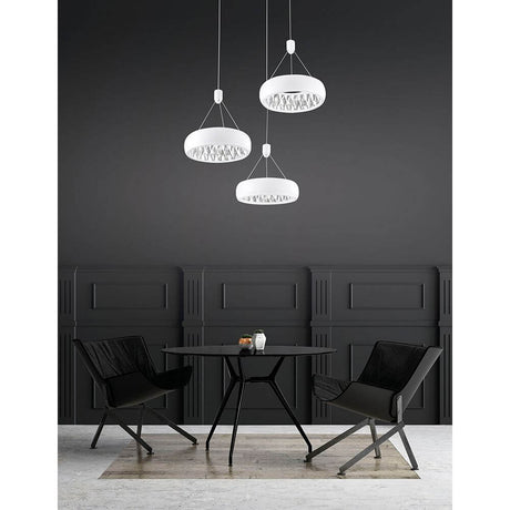 Lámpara colgante Lumi LED 3 luces blanca
