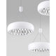 Lumi LED Hängelampe 3-flammig in Weiß mit moderner, eleganter Form und glänzendem Lichtdesign.