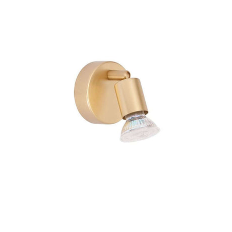 Lup Spot wall lamp metal in gold, modern wall light with adjustable spotlight for targeted light distribution.