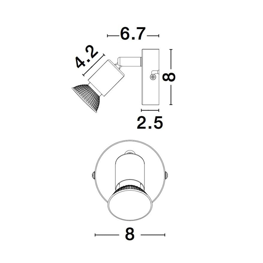 Lup Spot Wandlampe Metall