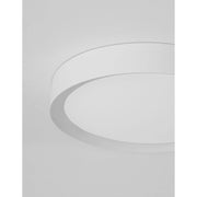Luton LED Deckenleuchte Ø 55cm – minimalistische weiße runde Deckenleuchte, warmweißes LED-Licht ideal für Esszimmer, Flur oder Wohnzimmer