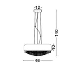 Lyon Kristall Hängelampe Ø 46cm Weiß  Nova Luce   