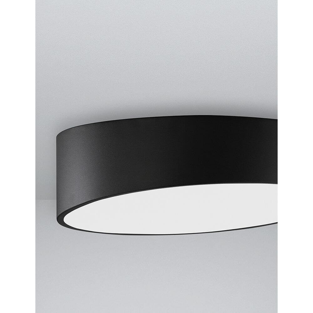 Maggio LED Deckenlampe Ø 50cm Metall Acryl in schwarz, modernes Design für jeden Raum.