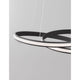 Malvi LED Hängelampe Sandig-Schwarz mit modernem, minimalistischem Design aus Aluminium und Acryl.
