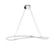 Martino LED Hängelampe Chrom mit elegantem Design und warmweißem Licht, ideal für Wohnzimmer oder Essbereich.