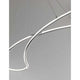 Martino LED Hängelampe Chrom elegantes Design aus Aluminium und Acryl im Detail