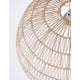 Melody Natur Rattan Hängelampe Halbsphäre – geflochtener naturfarbener Rattan-Lampenschirm, harmonisches Lichtspiel für Esszimmer und Wohnzimmer