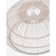 Melody Hängelampe Natur Rattan, handgefertigte Rattan-Pendelleuchte in Weiß mit energieeffizientem Licht.