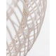 Detailansicht der Melody Hängelampe Natur Rattan aus handgefertigtem Rattan in Weiß.