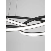 Suspension Menton LED au design moderne en aluminium et acrylique, idéale pour les espaces de vie et les coins repas.