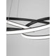 Menton LED Hängeleuchte mit modernem Design aus Aluminium und Acryl, ideal für Wohnräume und Essbereiche.