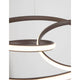 Menton LED Hängeleuchte in modernem, minimalistischen Design mit runden Lichtkreisen aus Aluminium und Acryl.
