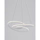 Menton LED Hängeleuchte mit modernem, minimalistischem Design aus Aluminium und Acryl.