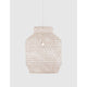 Mia Hängelampe Rattan Weiß, elegante Rattan Pendelleuchte für ein gemütliches Zuhause.