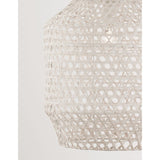 Mia Hängelampe aus Weißem Rattan mit einzigartigem Ethno-skandinavischem Design