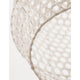 Detailansicht der Mia Hängelampe Rattan Weiß mit geflochtenem Rattan-Material, ideal für eine gemütliche Atmosphäre.