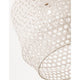 Mia Hängelampe Rattan Weiß - Detailansicht einer weißen Rattan Pendelleuchte mit einzigartigem Design.