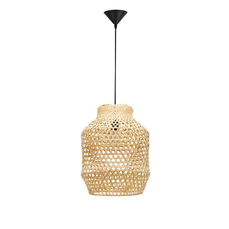 Mia Hängeleuchte Natur Rattan - Nova Luce Pendelleuchte im Ethno-Design für Ess- und Wohnzimmer