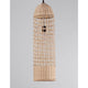 Mia Pendellampe Rattan - stilvolle Rattan-Pendelleuchte mit schwarzem Textilkabel, ideal für moderne und klassische Interieurs.