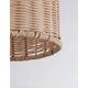 Detailansicht der Mia Pendellampe Rattan mit feinem Rattan und strukturiertem Design.