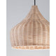 Mia Pendelleuchte Natur Rattan Ø 38,5cm aus geflochtenem Rattan, ideal für modernes Wohndesign.