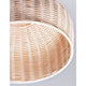 Mia Pendelleuchte Natur Rattan Ø 38,5cm - Detailansicht des geflochtenen Rattanmaterials der Lampe.