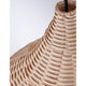 Detailaufnahme der Mia Pendelleuchte Natur Rattan Ø 38,5cm mit geflochtenem Rattan für gemütliche Atmosphären.