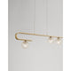 Mirano Glas-Hängelampe 3-flammig aus Stahl, modernes Design mit klaren Glaskugeln.