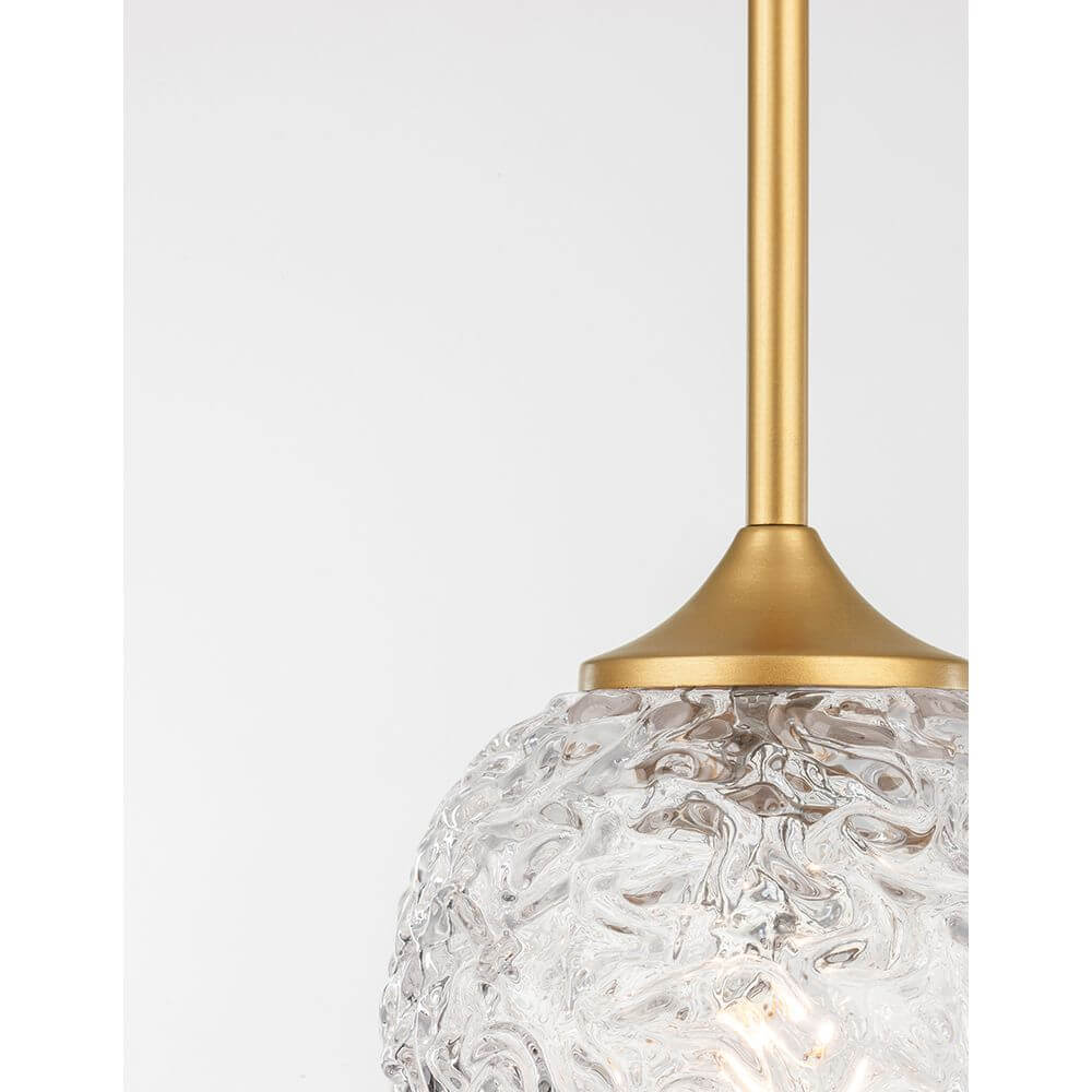 Nova Luce Mirano Kugel Hängelampe Gold, Klar