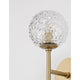 Mirano Kugel Wandlampe Gold, Klar mit kunstvoller Glasschale und elegantem goldfarbenem Metallrahmen.