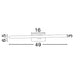 Modena LED Bad-Wandlampe 49cm Metall technische Zeichnung mit Maßen