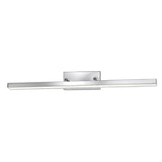 Modena LED Bad-Wandlampe Chrom, moderne Badezimmer-Wandleuchte mit warmweißem LED-Licht und Aluminium-Acryl-Finish