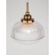 Nova Luce Mond Pendelleuchte Metall Klar mit gewölbter Glasglocke und goldener Fassung für elegantes Lichtdesign.