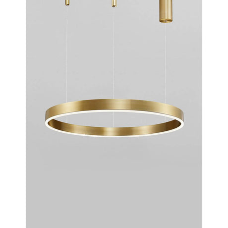 Motiv LED Guld hængelampe, moderne pendel i elegant gulddesign.