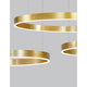 Motif LED Hängelampe Gold in elegantem Design mit hochwertigem Aluminium und Acryl.