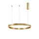 Motif LED Hängelampe Gold mit eleganter, goldener Oberfläche und modernem Design, ideal für Esstische oder Wohnräume.