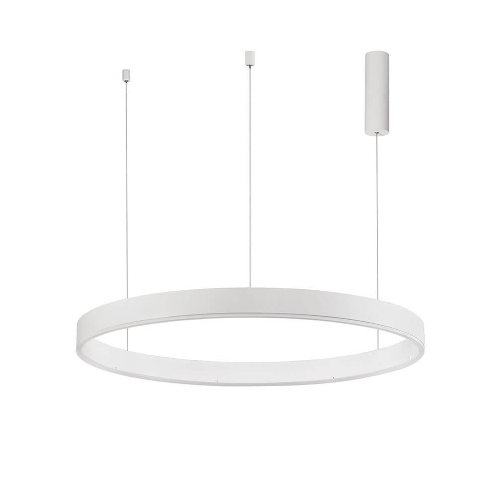 Motif LED Hängeleuchte Ø 100cm in modernem Design mit Aluminium und Acryl, ideal für Wohnzimmer oder Esstisch.