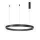 Motif LED Hängeleuchte Ø 100cm, schlanke schwarze Deckenleuchte mit LED-Beleuchtung, ideal für Wohnzimmer und Essbereich.