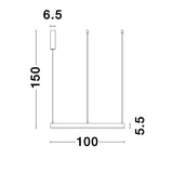 Motif LED Hängeleuchte Ø 100cm  Nova Luce   