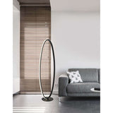 Lashing LED floor lamp ring 125cm sandy-black