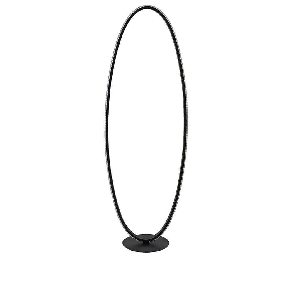 Lashing LED floor lamp ring 125cm sandy-black