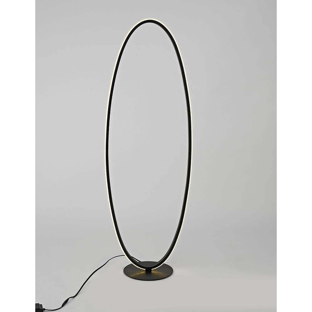 Lashing LED floor lamp ring 125cm sandy-black