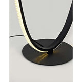 Lashing LED floor lamp ring 125cm sandy-black