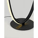 Nager LED Stehleuchte Ring in sandig-schwarz, modernes Design mit elegantem Licht und stabiler Basis.